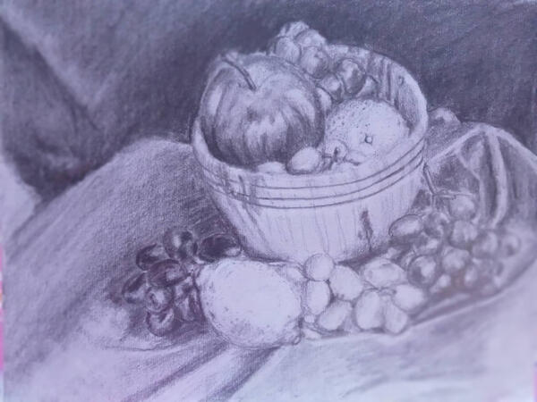 Fruit Platter - Pencil on Paper